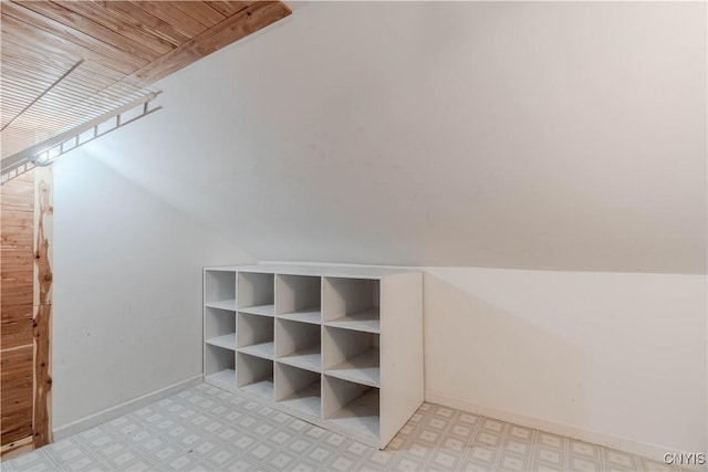 8733 State Route 289, Ellisburg, NY 13605 - interior space with baseboards, light floors, and vaulted ceiling
