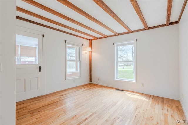 8733 State Route 289, Ellisburg, NY 13605 - unfurnished room with plenty of natural light, visible vents, light wood-style flooring, and baseboards