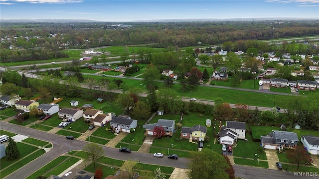 bird's eye view with a residential view