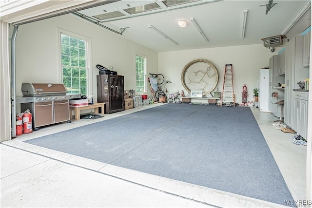 garage featuring freestanding refrigerator