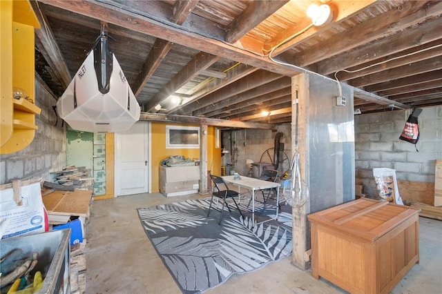 view of basement