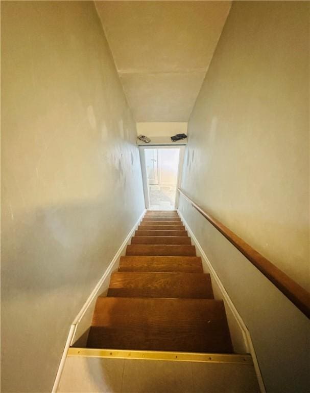 stairs with baseboards