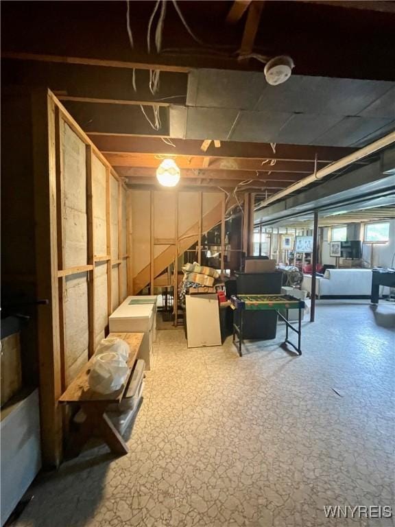 view of basement