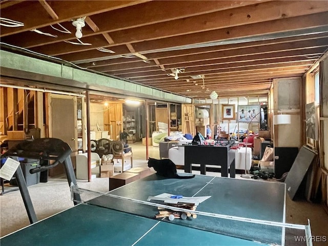 view of basement