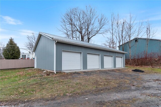 7893 Lake Rd, Sodus, NY 14555 - detached garage with fence