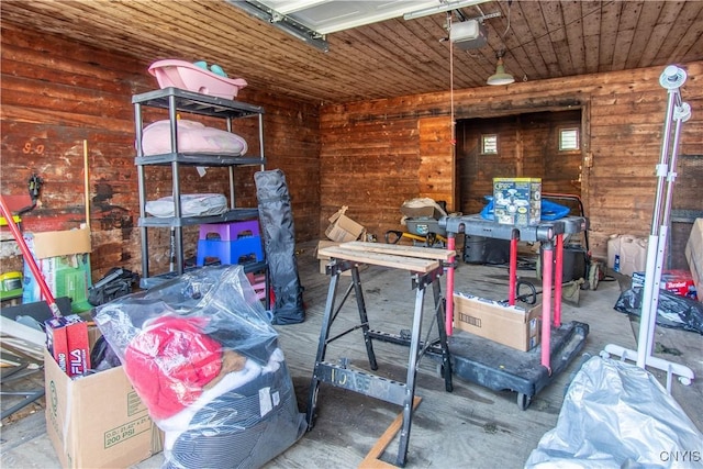 view of storage area