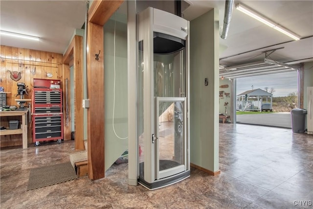 21770 Bullhead Bay Rd, Alexandria, NY 13640 - hall with wooden walls