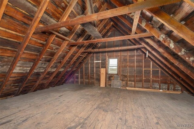 view of attic