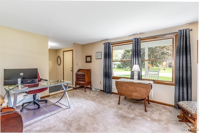 103 Old Orchard Ln, Orchard Park, NY 14127 - carpeted home office featuring baseboards