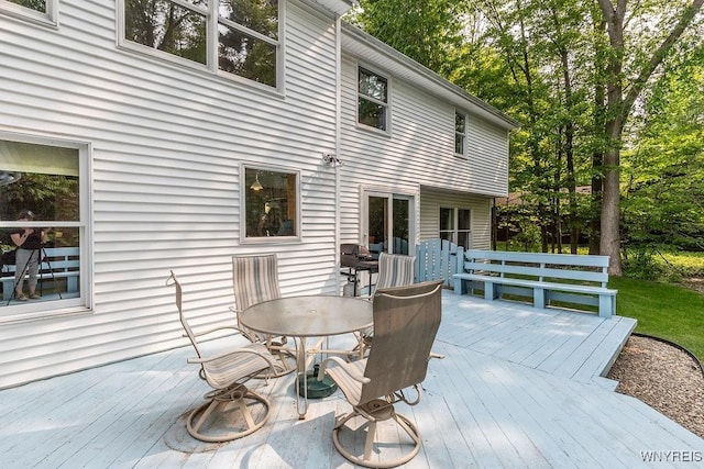 103 Old Orchard Ln, Orchard Park, NY 14127 - wooden terrace featuring outdoor dining area