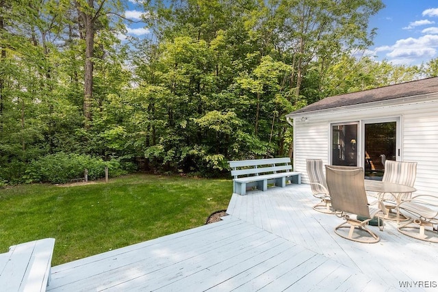 103 Old Orchard Ln, Orchard Park, NY 14127 - deck with a lawn