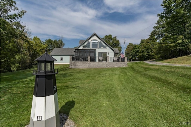 44458 County Route 100, Alexandria, NY 13640 - rear view of house featuring a lawn