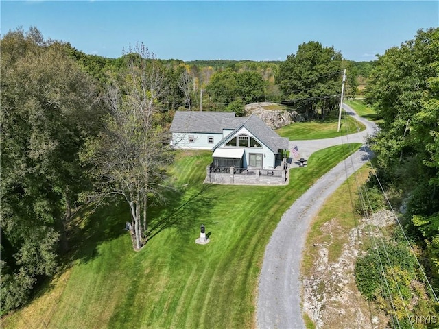 44458 County Route 100, Alexandria, NY 13640 - birds eye view of property featuring a forest view