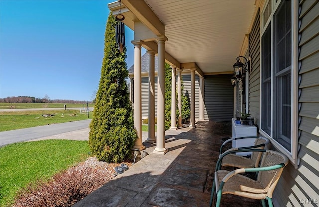 view of patio / terrace with a porch