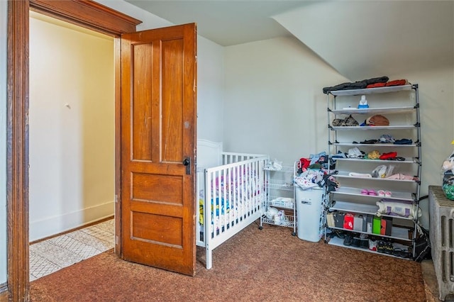 bedroom with carpet floors