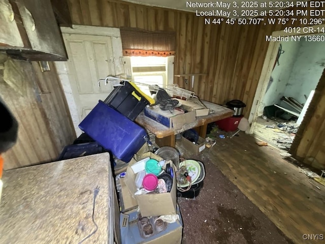 miscellaneous room featuring wood finished floors