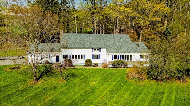 49080 State Highway 30, Roxbury, NY 12474 - cape cod-style house with a front lawn and a shingled roof