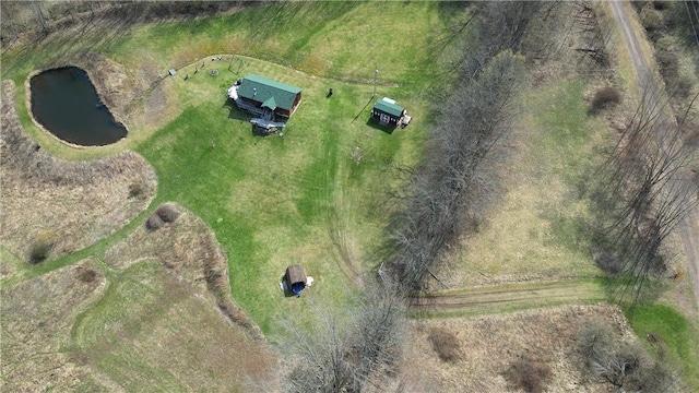 bird's eye view with a rural view