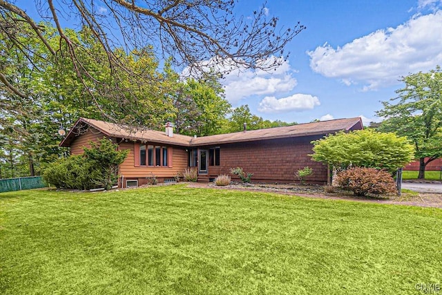 107 Birchwood Ln, Frankfort, NY 13340 - view of front of home with a front lawn, fence, and entry steps