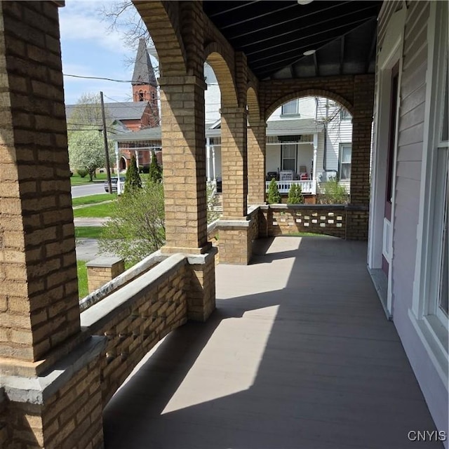 view of patio / terrace with a porch