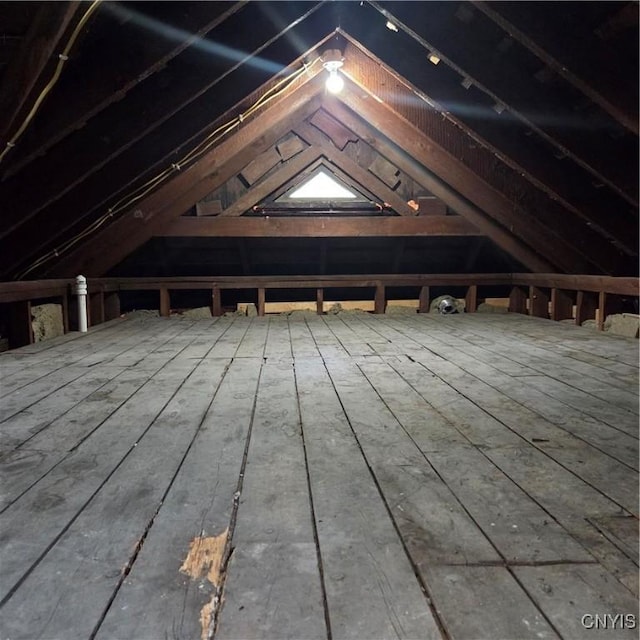view of attic