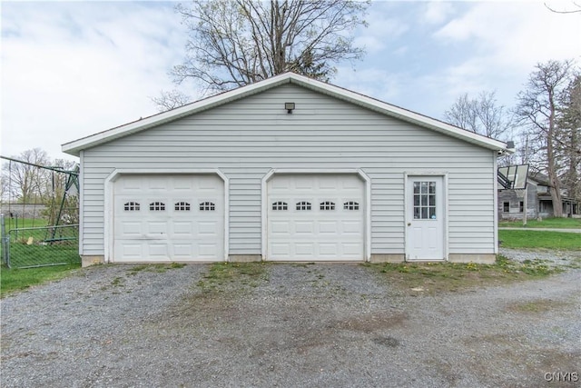 108 Mechanic St, Antwerp, NY 13608 - detached garage with fence