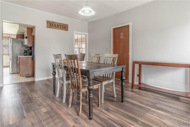 108 Mechanic St, Antwerp, NY 13608 - dining area featuring baseboards and wood finished floors