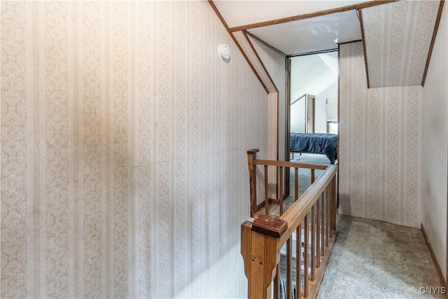 108 Mechanic St, Antwerp, NY 13608 - corridor featuring carpet and wallpapered walls