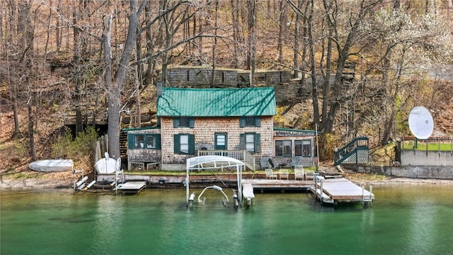 11519 E Lake Rd, Wayne, NY 14840 - view of dock featuring a water view