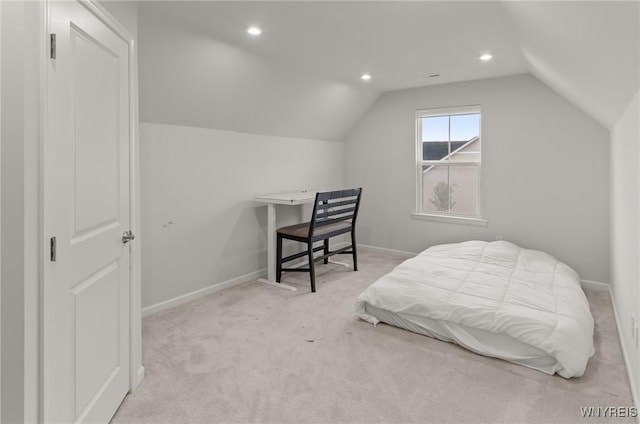 177 Sandstone Cir, Grand Island, NY 14072 - bedroom featuring lofted ceiling, baseboards, recessed lighting, and carpet