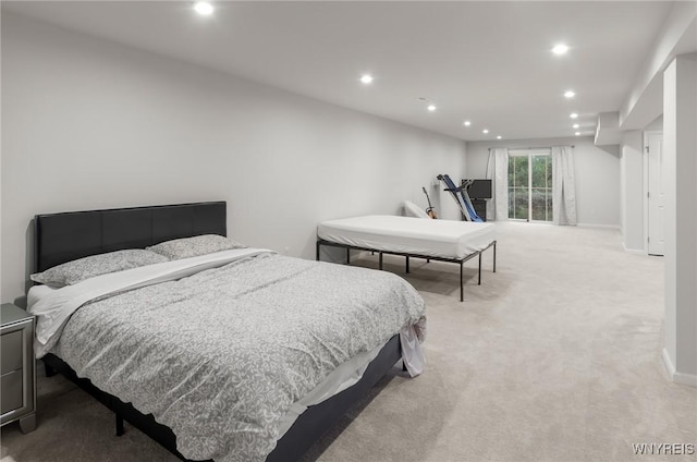 177 Sandstone Cir, Grand Island, NY 14072 - bedroom featuring carpet, baseboards, and recessed lighting