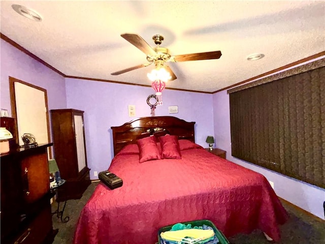 397 Jerrysmith Rd, Lansing, NY 14850 - carpeted bedroom with ceiling fan and ornamental molding