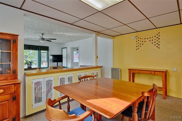 18 Crossmon St, Alexandria, NY 13607 - dining area featuring ceiling fan and carpet flooring