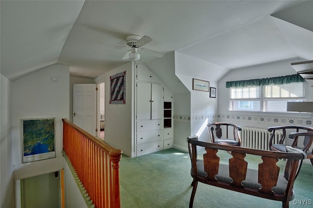18 Crossmon St, Alexandria, NY 13607 - interior space with lofted ceiling, baseboards, a ceiling fan, and carpet