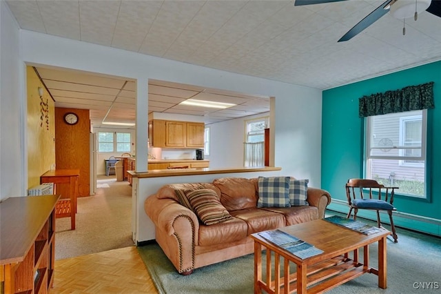 18 Crossmon St, Alexandria, NY 13607 - living room with a wealth of natural light and a ceiling fan