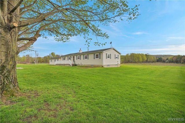 9862 Rte 219, Ashford, NY 14171 - view of front of house with a front lawn and a chimney