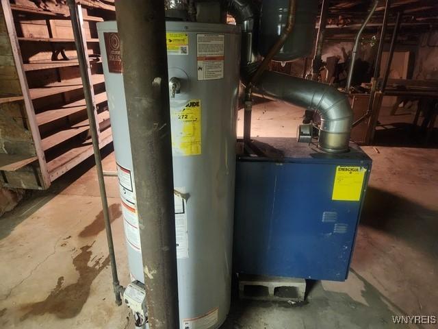 106 Saxton St, Lockport City, NY 14094 - utility room with water heater