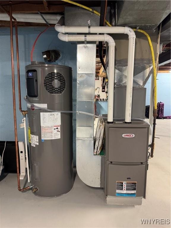 797 Van Rensselaer Ave, Niagara Falls, NY 14305 - utility room featuring water heater
