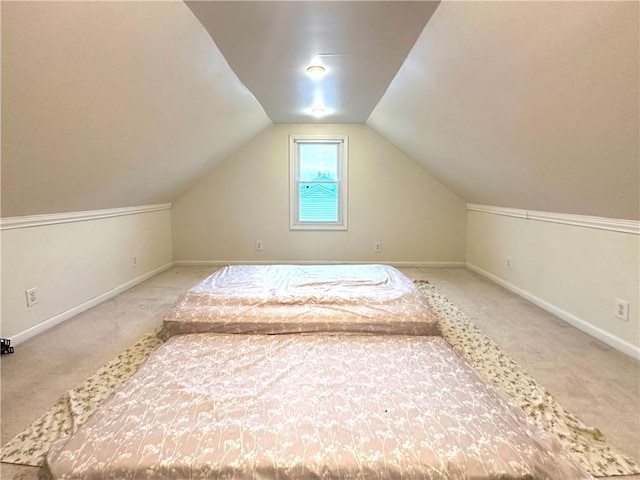 616 Hart St, Elmira-City, NY 14901 - unfurnished bedroom with lofted ceiling, baseboards, and carpet floors