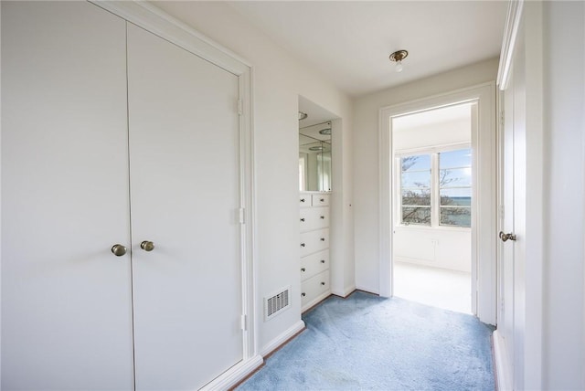 entryway with light carpet