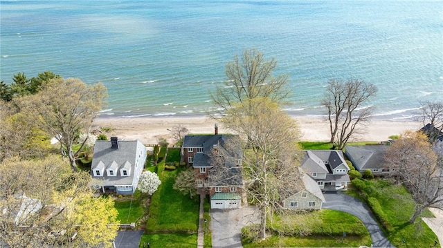 aerial view of expansive beach