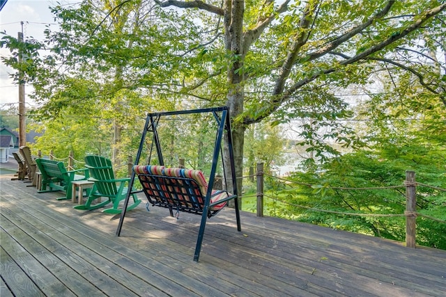 view of wooden terrace
