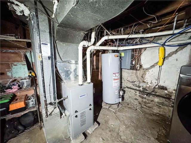13 Brooklyn St, Rochester, NY 14613 - utility room with water heater, washer / clothes dryer, and electric panel