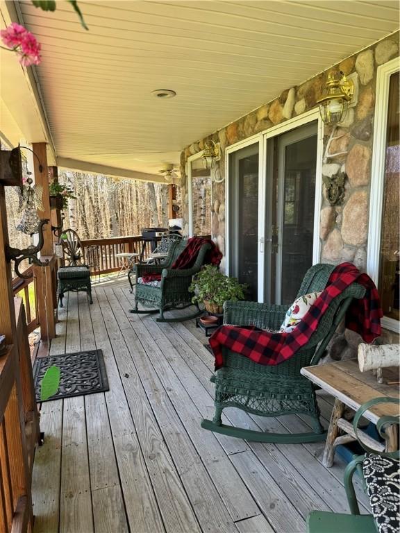 575 Harper Rd, Harpersfield, NY 13786 - deck with covered porch