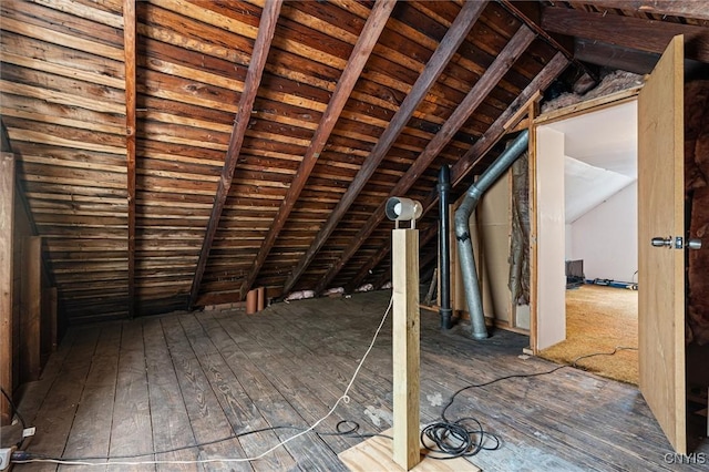 view of attic