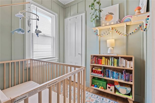playroom featuring wood finished floors