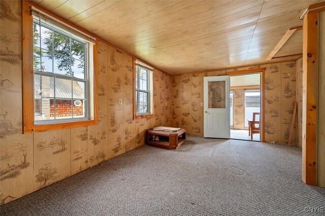 7709 State Highway 28, Exeter, NY 13439 - carpeted empty room with wood ceiling