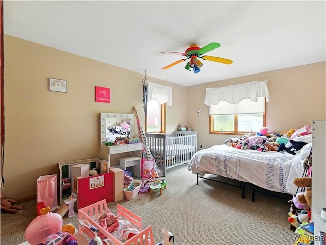 742 Centerline Rd, Sheldon, NY 14145 - carpeted bedroom featuring a ceiling fan