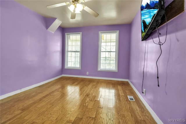 165 Breckenridge St, Buffalo, NY 14213 - empty room with light wood-style flooring, baseboards, and a ceiling fan