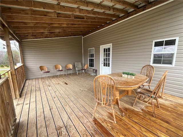 1940 State Highway 41, Coventry, NY 13733 - wooden deck with outdoor dining space
